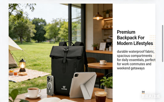 Fashion Expandable Laptop Bag | Roll-Top Slim Travel Bag