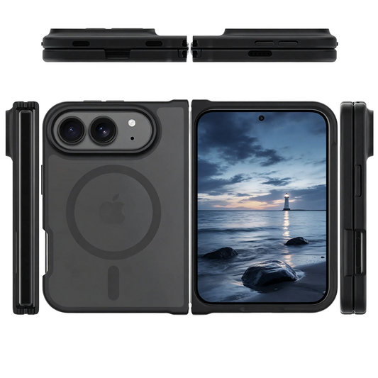 FANSONG iPhone Duo Silver-Shield Skin-Feel Magnetic Flip Case