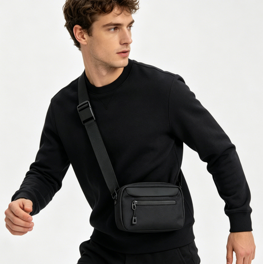 Lightweight Water Resistant Nylon Fanny Pack, Unisex Slim Daily Phone Shoulder Pouch for Travel Workout