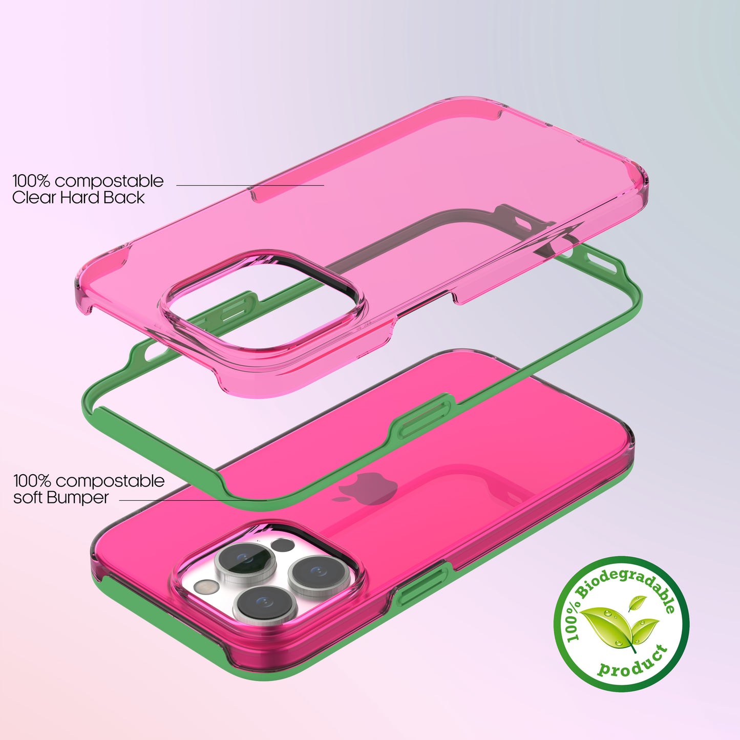 Fully degradable Color permeable biodegradable iphone 14 case