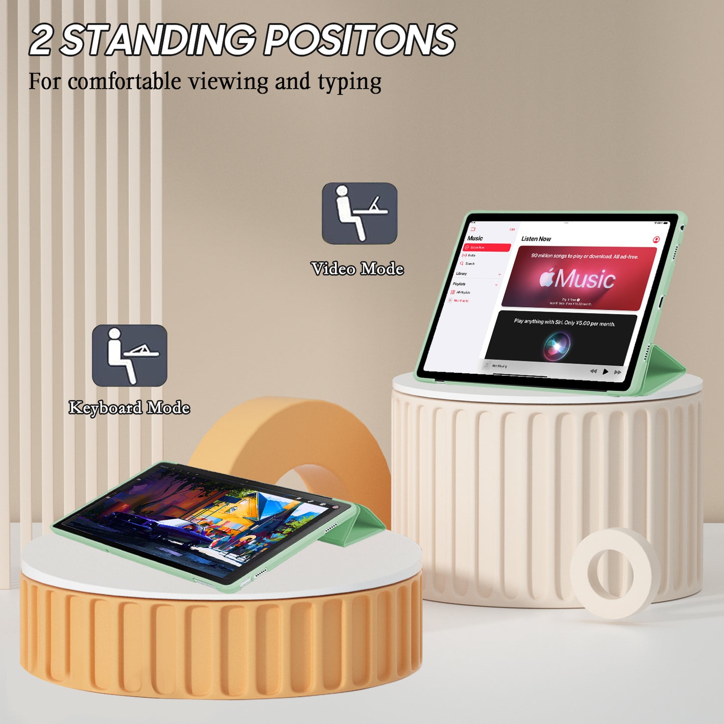 FANSONG Case for Lenovo Tab M10 Plus (3rd Gen) 2022, Tablet Cover for Lenovo M10 Plus 10.6 inch TB-125F TB-128F TPU With Auto Wake/Sleep Magnetic Closure Smart Cover Flip Stand Lightweight