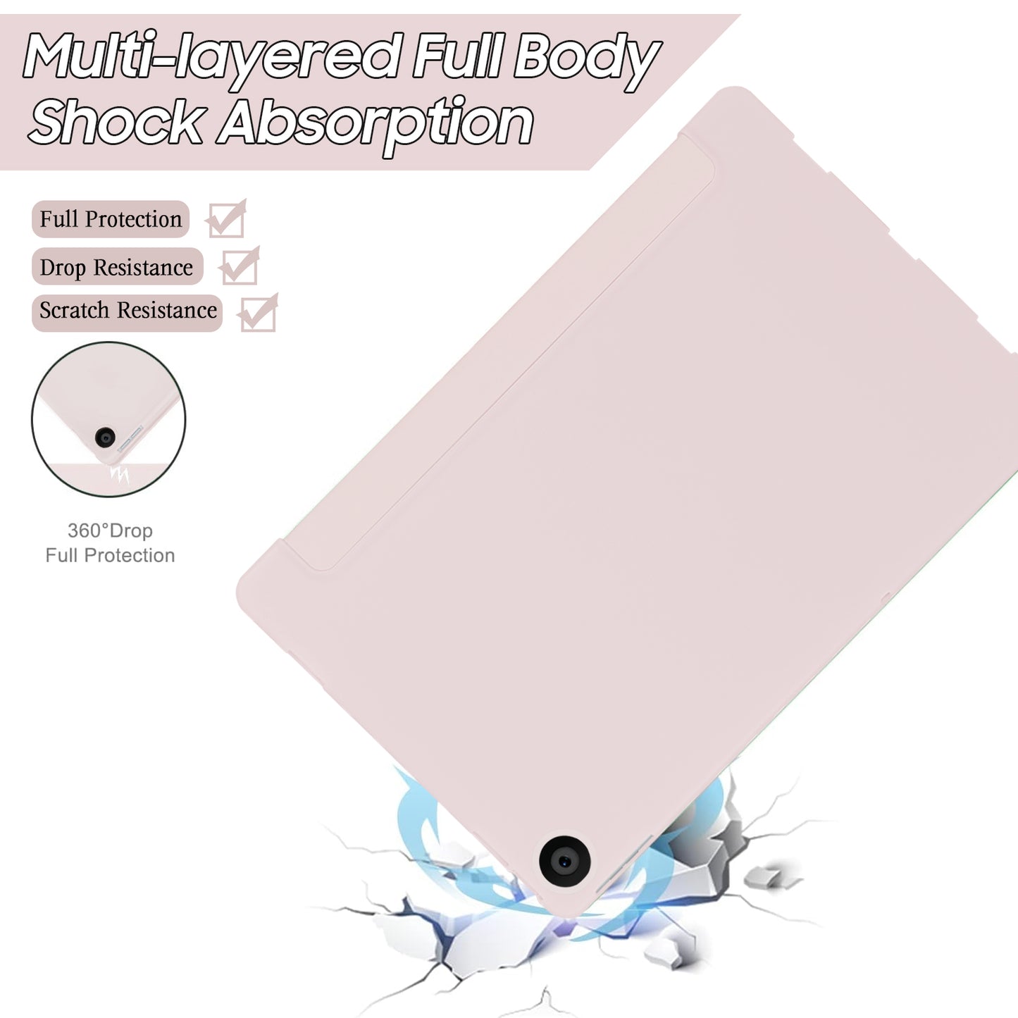 FANSONG Case for Lenovo Tab M10 Plus (3rd Gen) 2022, Tablet Cover for Lenovo M10 Plus 10.6 inch TB-125F TB-128F TPU With Auto Wake/Sleep Magnetic Closure Smart Cover Flip Stand Lightweight