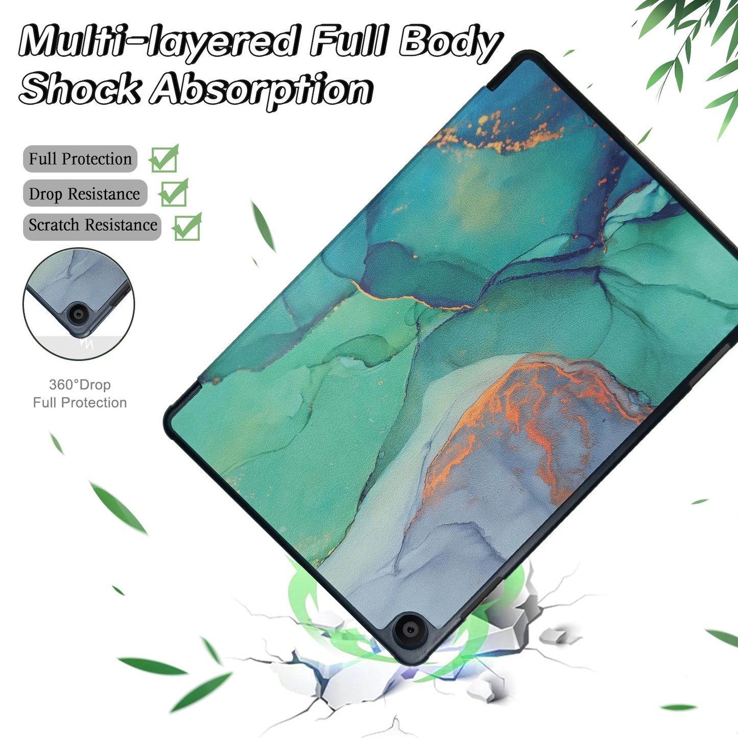 FANSONG Case for Lenovo Tab M10 Gen 3 2022, Tablet Cover for Lenovo Tab M10 3rd Gen (TB-328FU TB-328XU) 10.1 inch Hard PC With Auto Wake/Sleep Slim Smart Protective Cover Flip Stand