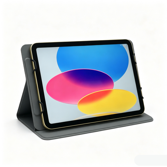 Universal Adjustable Tablet Case with 4 Elastic Fixing Straps, Multi-Angle Stand Protective Cover for All 9–11 Inch Tablets - FANSONG