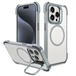 Premium iPhone 16 Phone Case Manufacture Shockproof Camera Kickstand Magnetic Metal Case For iPhone 16 Series Mobile Case
