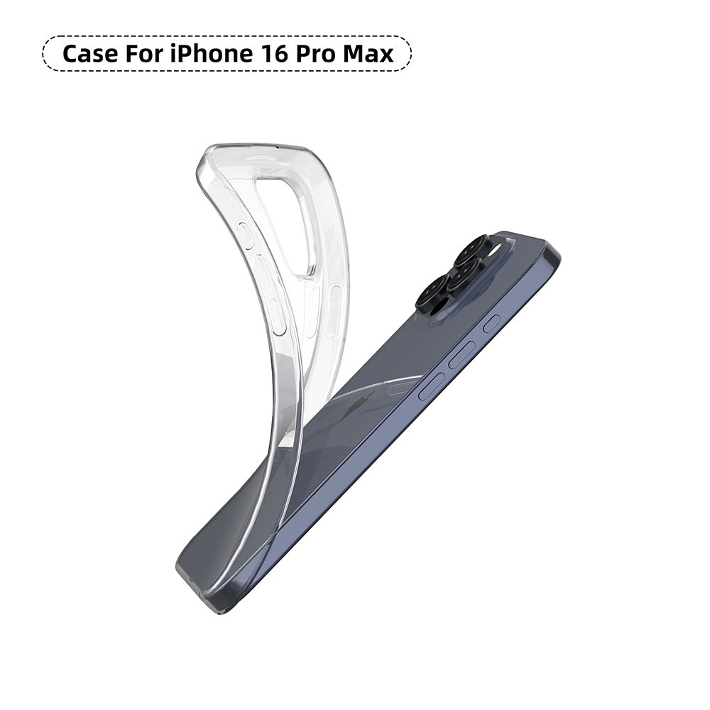 Fansong Phone Case GRS For iPhone 16 15 14 13 12 11 Plus Pro Max Mini, Phone Case GRS For iPhone Slim Shockproof Drop Protection Anti-Fingerprint Transparent