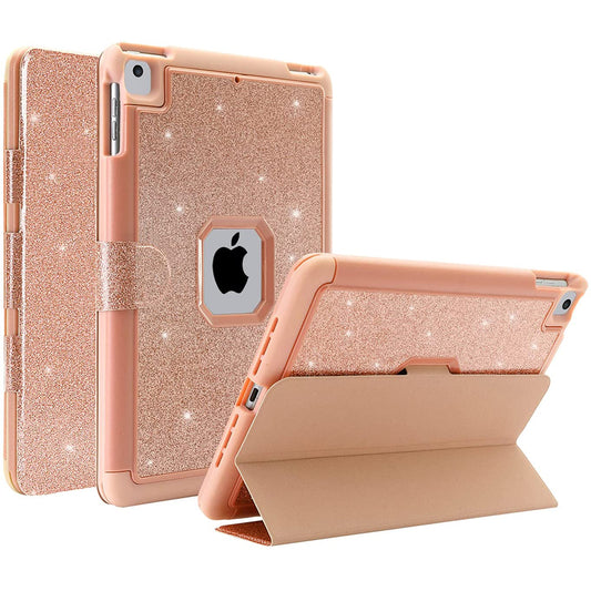iPad Case 9.7 inch, Glitter Magnetic Closure TPU Leather Smart Cover