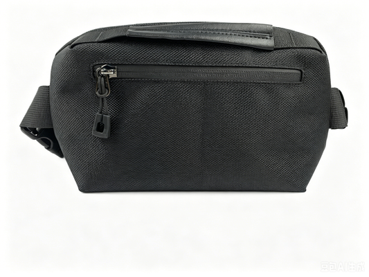 Minimalist Black Crossbody Chest Bag, Lightweight Water Resistant Nylon Fanny Pack, Unisex Daily Phone Shoulder Pouch - FANSONG