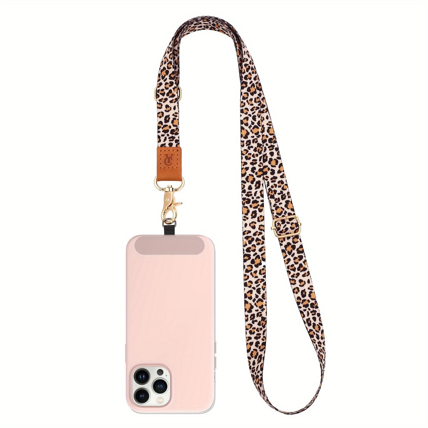 1 Pack Cell Phone Lanyard Adjustable Neck Strap Universal Crossbody Patch Phone Rope for iPhone Case ID Badges and Most Smartphones