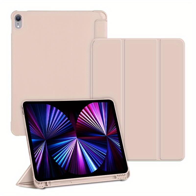 For IPad Air 5/4 (2022/2020 Models) With Pen Holder, Support For Second Pencil Charge, Slim Tablet Case With Soft TPU Back, Automatic Wake/sleep