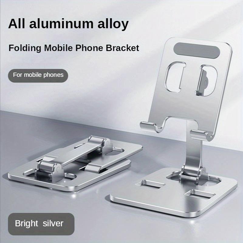 Universal All Aluminum Alloy Portable Foldable Desk Holder For Cell Phone Smartphone Support Stand Mount Adjustable Flexible Desktop Mobile Phone Stand