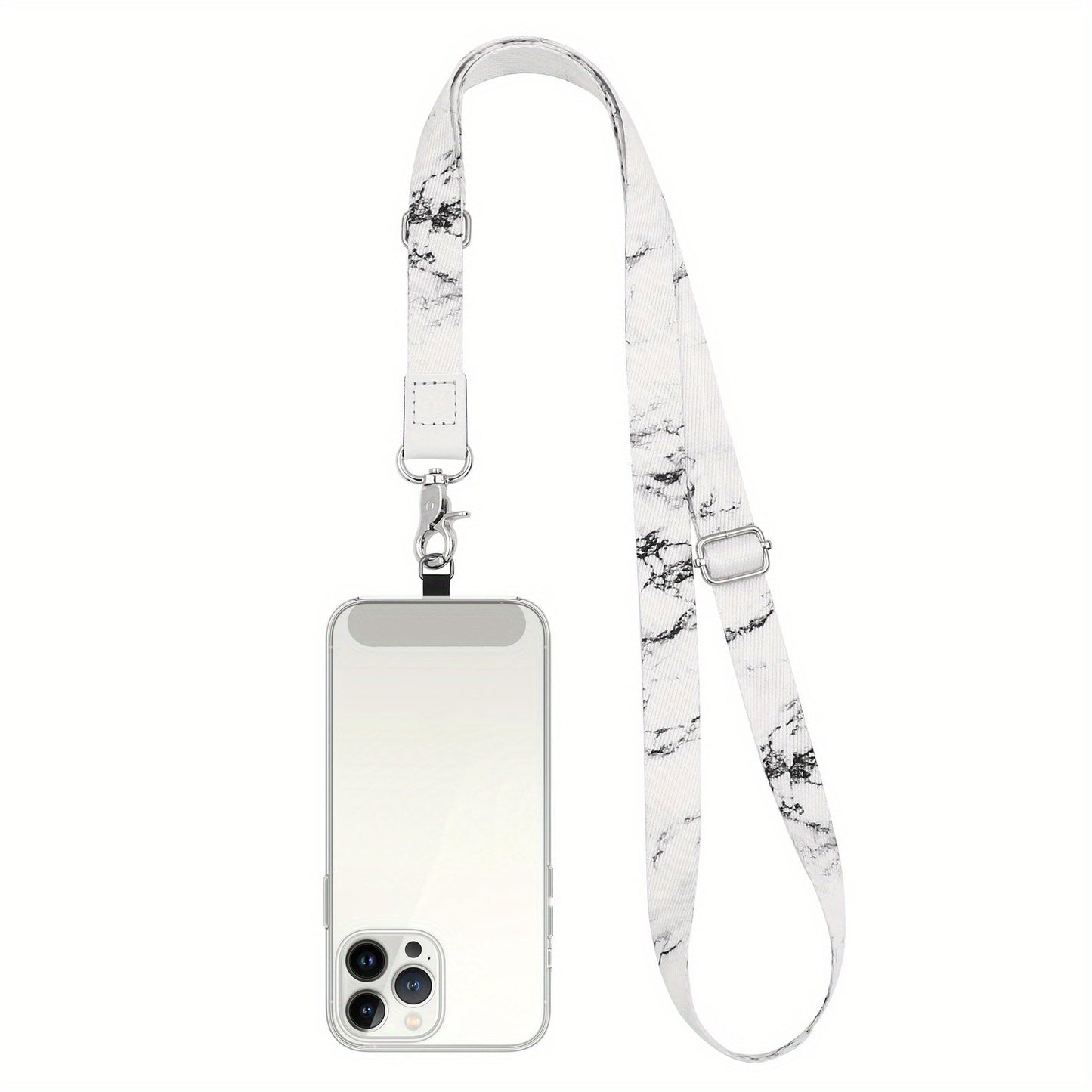 1 Pack Cell Phone Lanyard Adjustable Neck Strap Universal Crossbody Patch Phone Rope for iPhone Case ID Badges and Most Smartphones