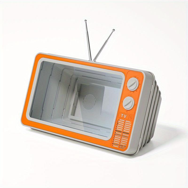 Retro TV Mobile Phone Screen Amplifier - Desktop Bracket for Students, Lazy Viewing, and Magnification