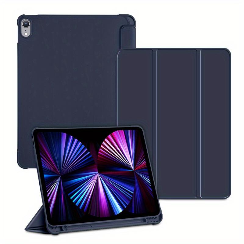 For IPad Air 5/4 (2022/2020 Models) With Pen Holder, Support For Second Pencil Charge, Slim Tablet Case With Soft TPU Back, Automatic Wake/sleep
