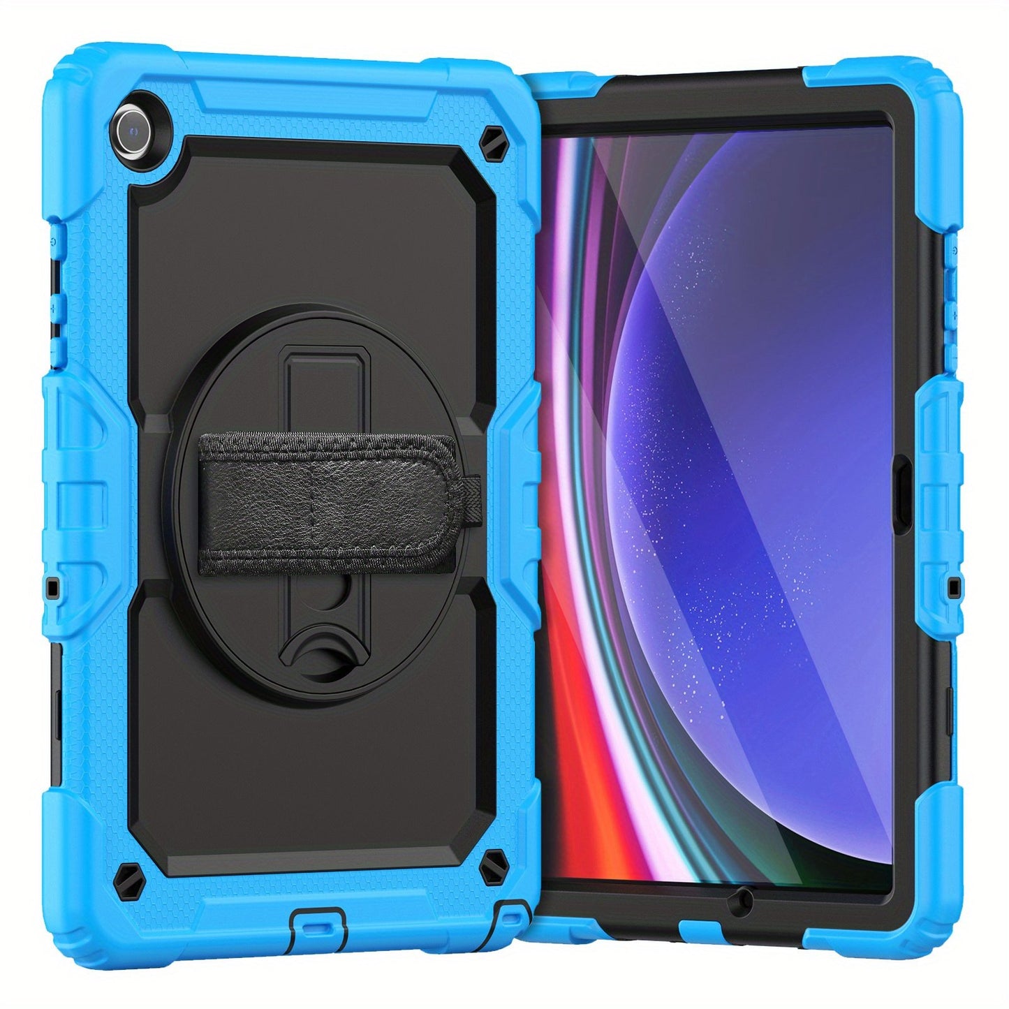 For Samsung Galaxy TAB A9/A9 Plus 2023 Military Grade Shockproof Protector Silicone Cover Case + Pencil Holder + Handle Shoulder Strap