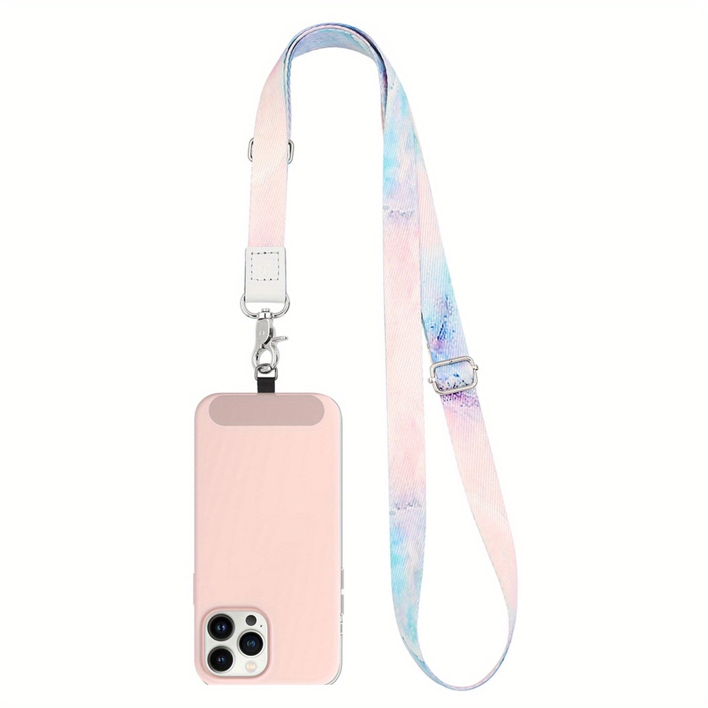 1 Pack Cell Phone Lanyard Adjustable Neck Strap Universal Crossbody Patch Phone Rope for iPhone Case ID Badges and Most Smartphones