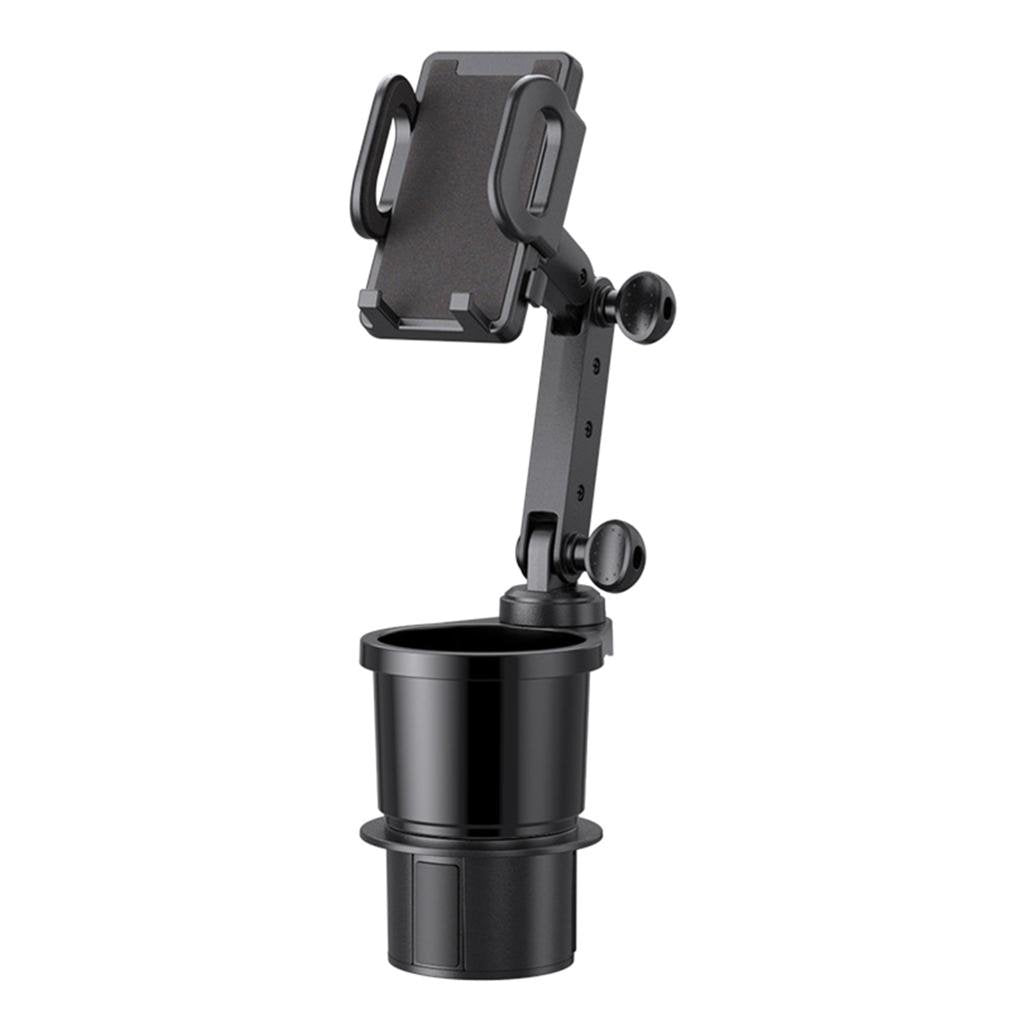 Adjustable Universal Car Phone Mount with Bottle Holder - 2-in-1 Stand for Safe and Convenient Driving