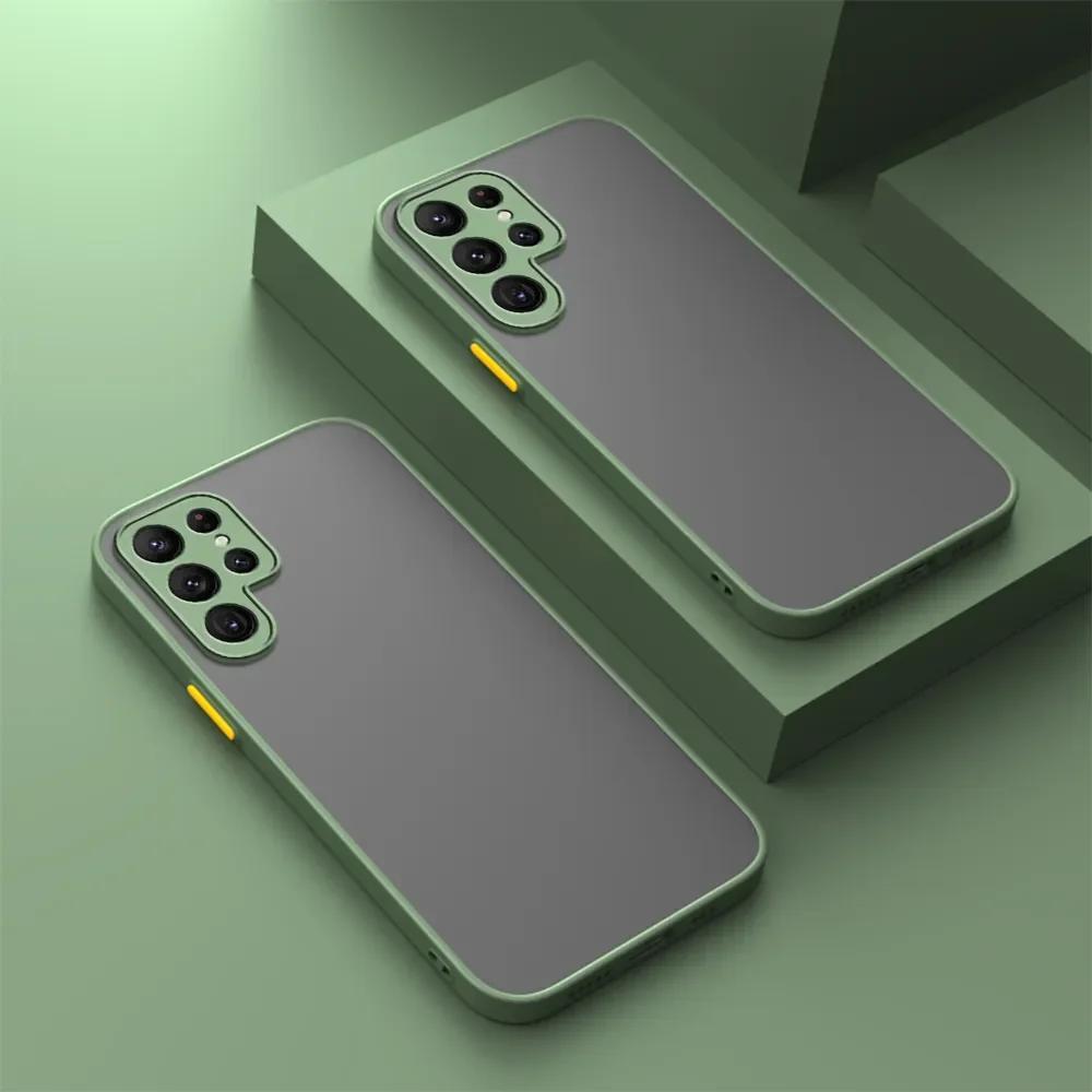 Case for Samsung Galaxy S23, Armor Matte Hard Case for Samsung Galaxy S23 S22 S21 Ultra S20 Plus FE Phone Protective Cover