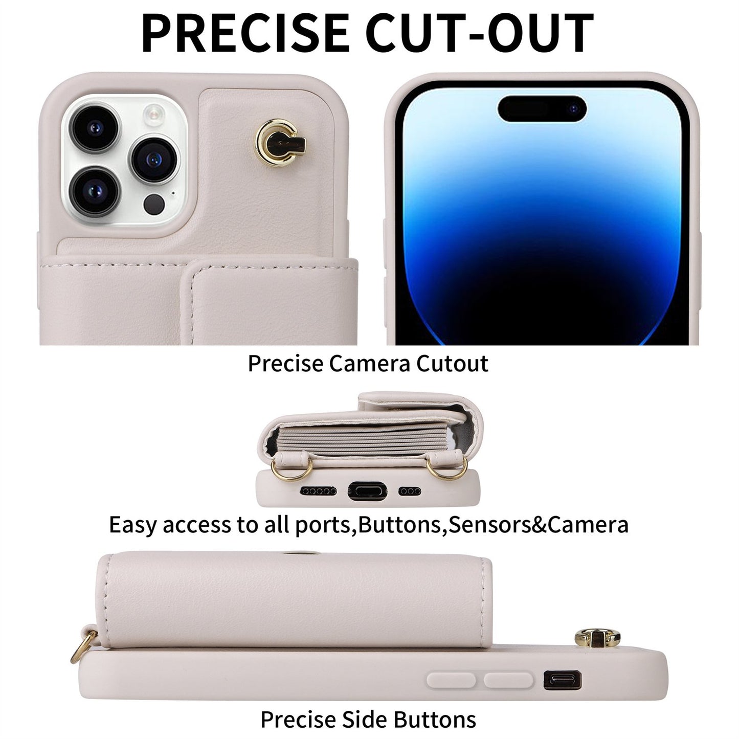 Crossbody For IPhone 14 13 12 11 Pro Max Phone Case Wallet Protection With 10-Card Holder Bills Slot, Soft PU Leather Magnetic Flip Shoulder Strap Wallet Case For Women