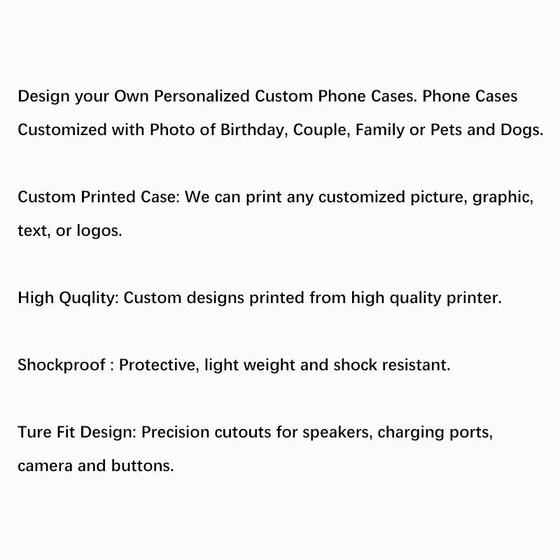 DIY Custom Phone Cases For IPhone 15 14 13 12 11 Pro MAX XR XS X 8 7 Plus SE 2020, Customize Personalized Cell Phone Cases Picture, Phone Case Customized With Photo Of Birthday Couple Family Pets And Dogs