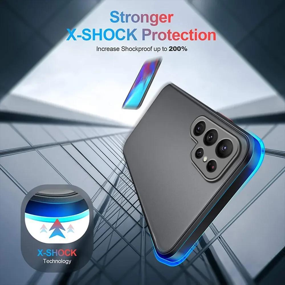 Case for Samsung Galaxy S23, Armor Matte Hard Case for Samsung Galaxy S23 S22 S21 Ultra S20 Plus FE Phone Protective Cover