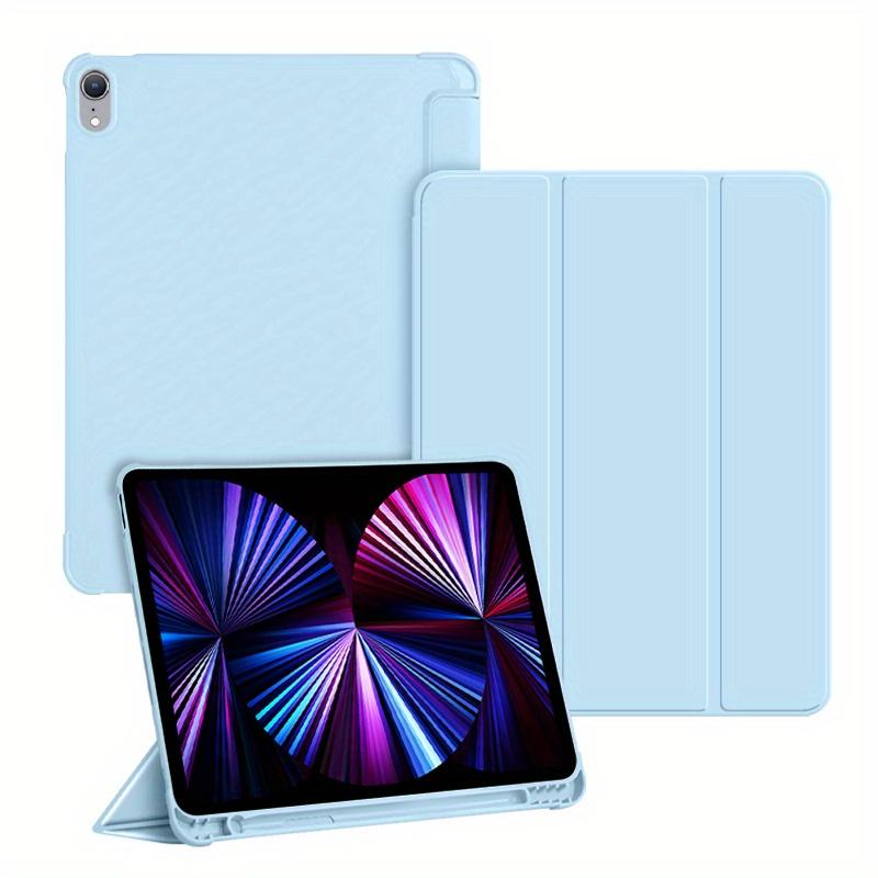 For IPad Air 5/4 (2022/2020 Models) With Pen Holder, Support For Second Pencil Charge, Slim Tablet Case With Soft TPU Back, Automatic Wake/sleep
