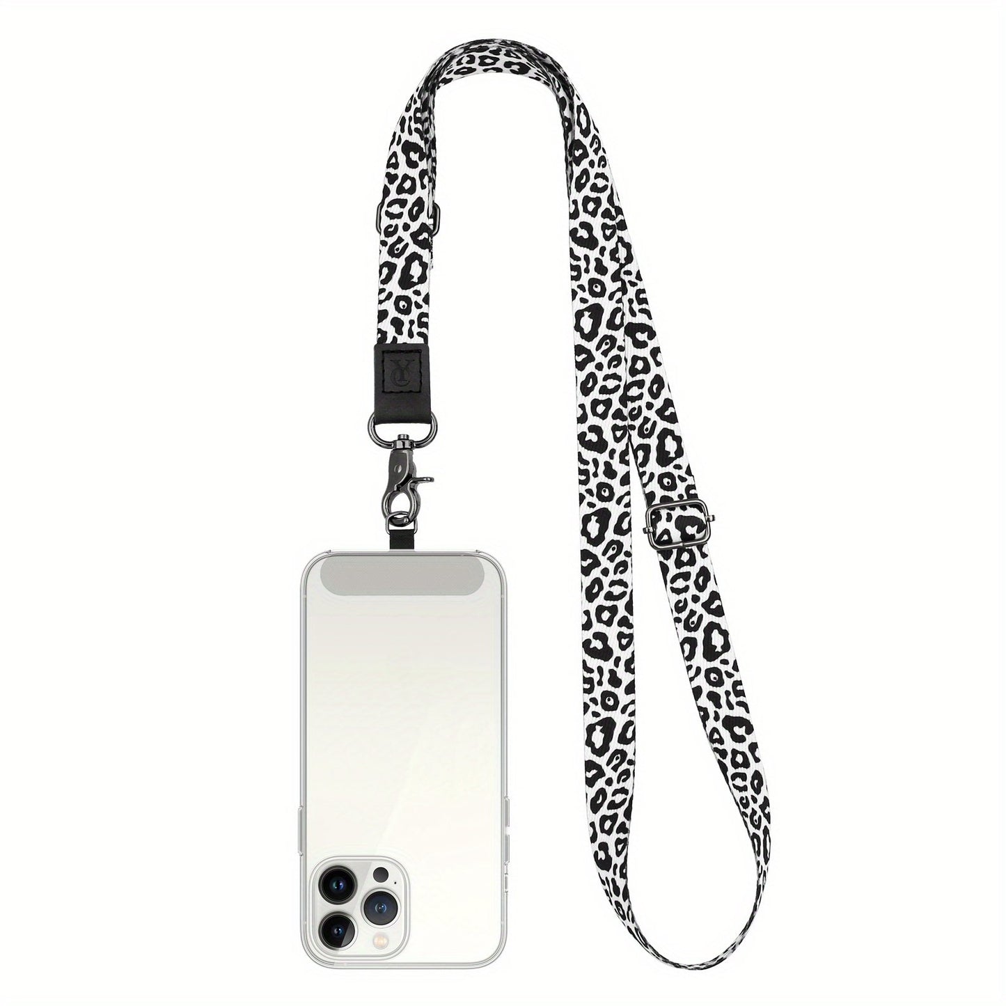 1 Pack Cell Phone Lanyard Adjustable Neck Strap Universal Crossbody Patch Phone Rope for iPhone Case ID Badges and Most Smartphones