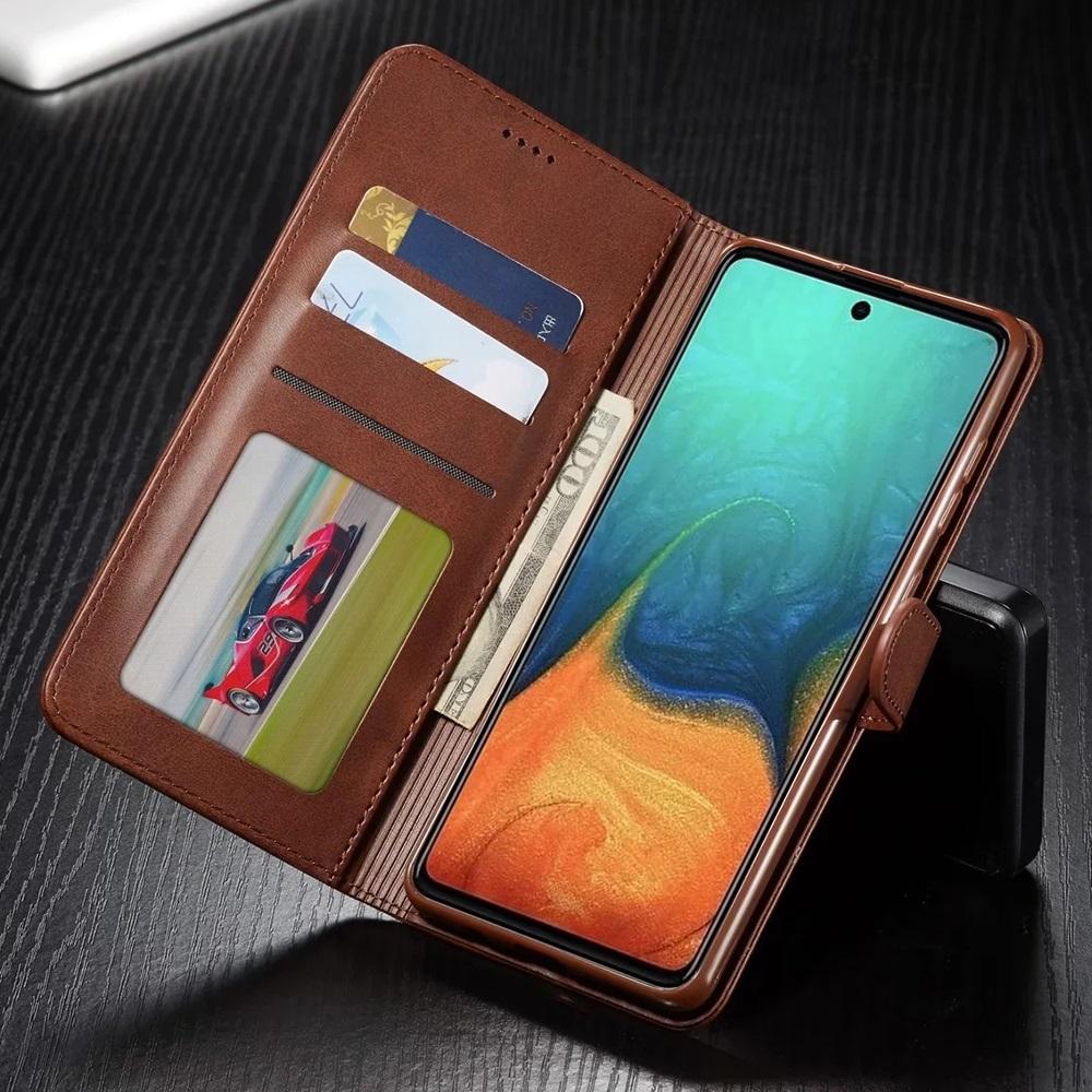 Leather Wallet Case Magnetic Flip Cover For Samsung Galaxy S23 Ultra S22 S21 FE Ultra S20 FE Plus A54 A53 A52 A52s A51