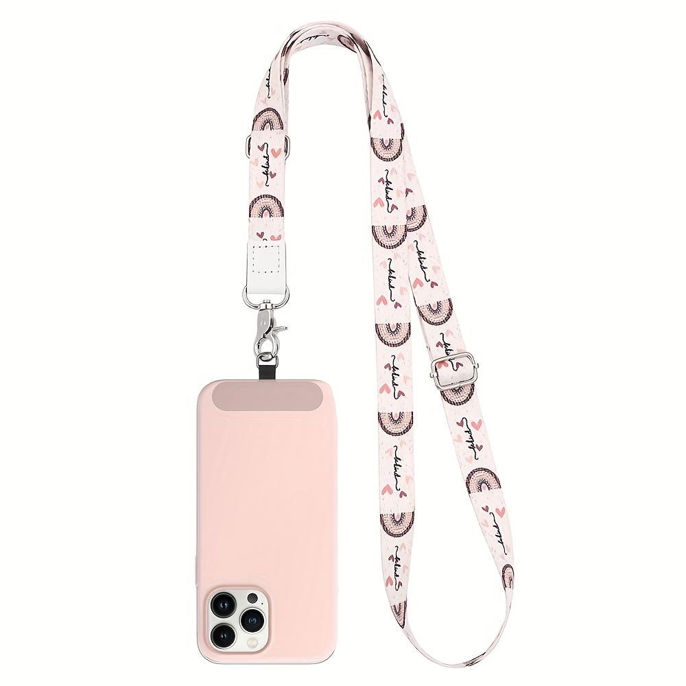 1 Pack Cell Phone Lanyard Adjustable Neck Strap Universal Crossbody Patch Phone Rope for iPhone Case ID Badges and Most Smartphones