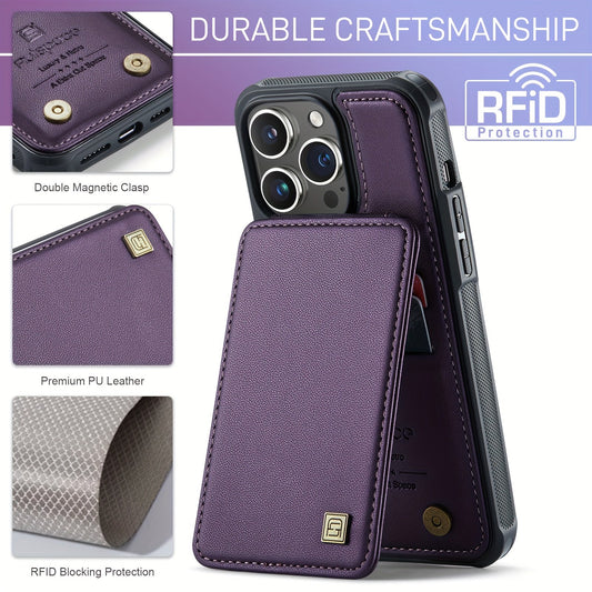 Multifunctional Card Holder And Mobile Phone Case For IPhone 14promax Card Wallet Apple 12mini Adds Anti-theft Compartment IPhone11pro Can Absorb Car Bracket Couple Mobile Phone Case Case