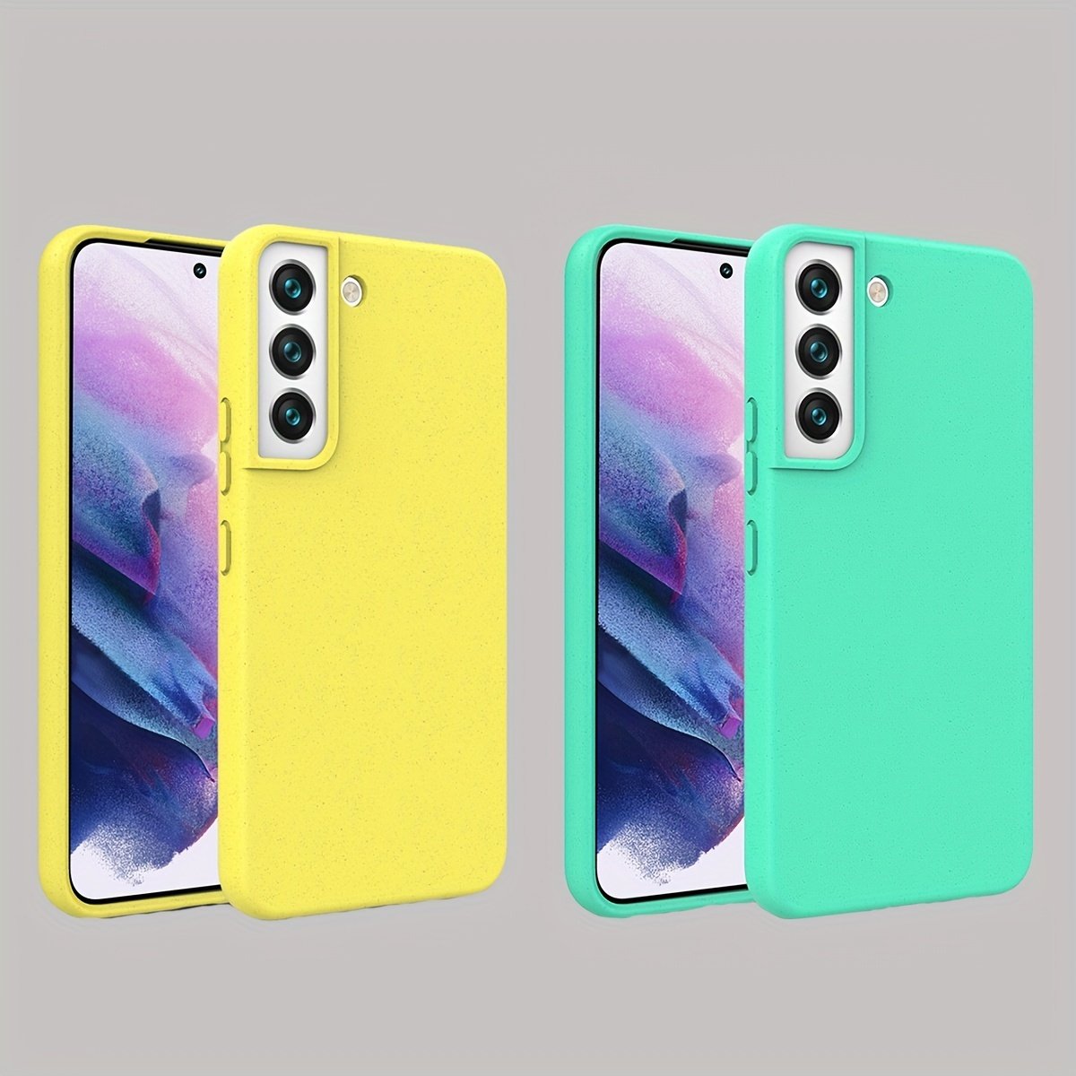 2 Pcs Eco Mobile Phone Case For Samsung For Galaxy A14 5G A23 4G 5G A54 5G S21 S22 S23 Plus Ultra Green Organic Vegan