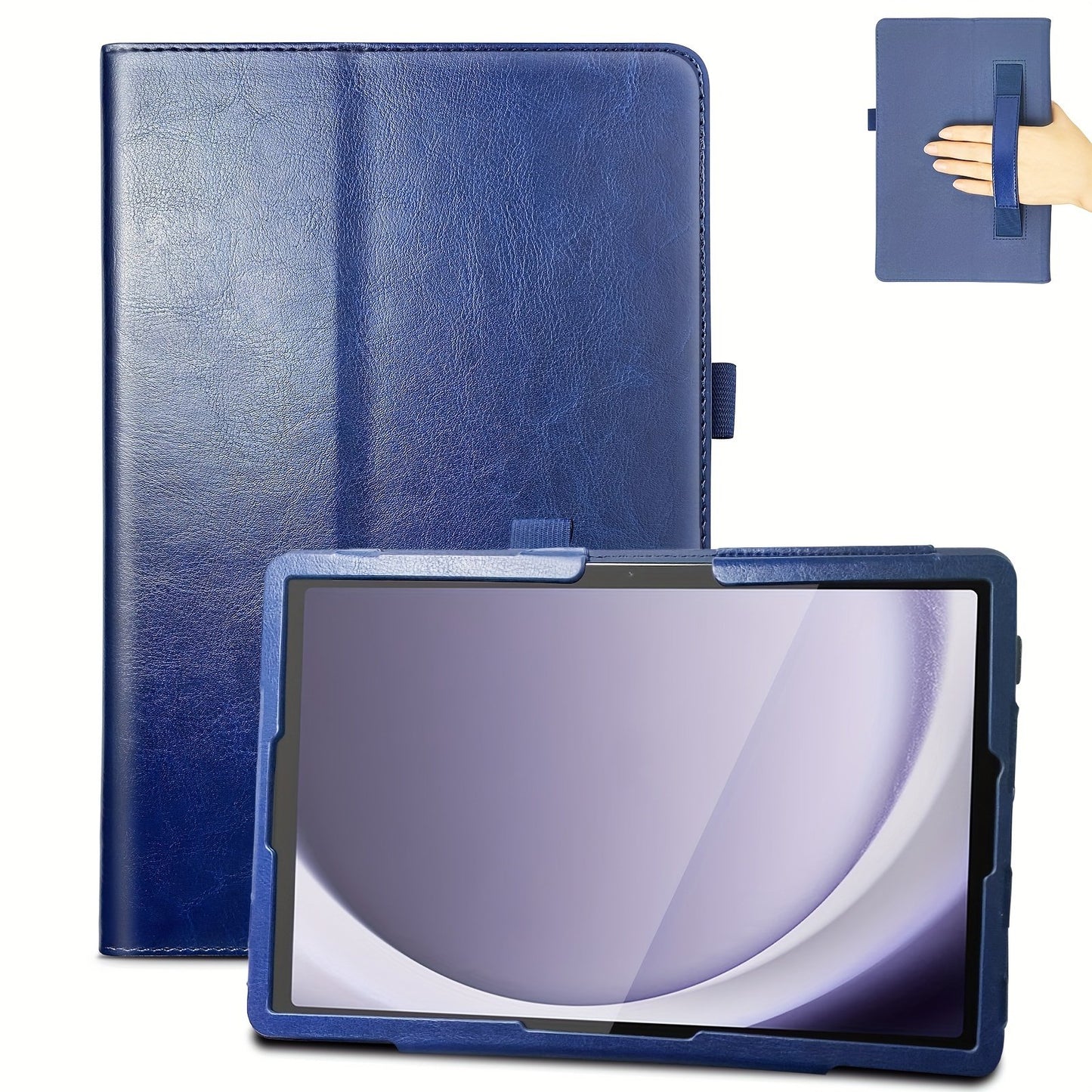 Case For Samsung Galaxy Tab A9+/A9 Plus 11 Inch 2023 Model (SM-X210/X216/X218), Premium Pu Leather Folio Cover With S Pen Holder & Hand Strap With Auto Wake/Sleep, (Note: Only Fits This Model Of Case, Tablet And Pen Not Included)