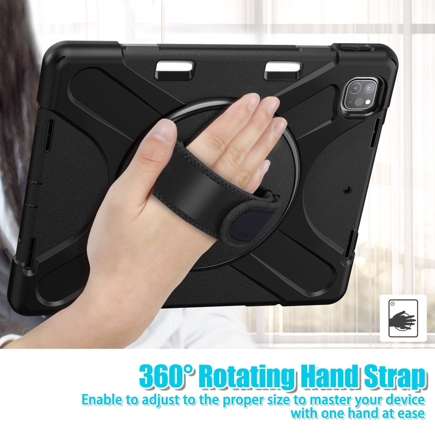 360 Degree Rotation Protective Case For IPad Pro 13 inch 2024 Released Tablet Case Shoulder Strap Exclusive
