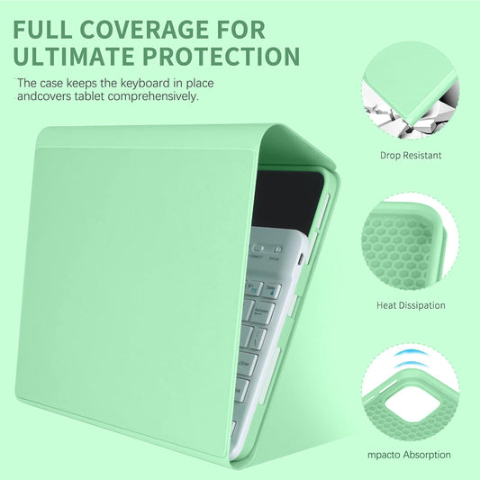 Keyboard Case for iPad Air 1/Air 2/Air 3/Air 4/Air 5, iPad 5th/6th/7th/8th/9th/10th Generation, iPad Pro 12.9 Inch 2020/2021/2022, iPad Pro 11 Inch 2018/2020/2021/2022 with Pen Holder - Soft TPU Back Cover with Magnetically Detachable Wireless BT Keyboard