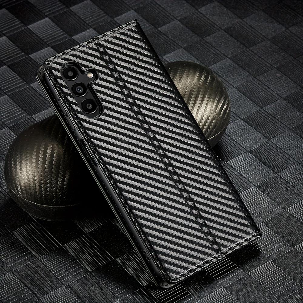 Premium Leather Wallet Case with Carbon Fiber Pattern for Samsung Galaxy S23 Ultra S22 S21 FE Ultra S20 FE S10 Plus A54 A53 A52 A52s A51