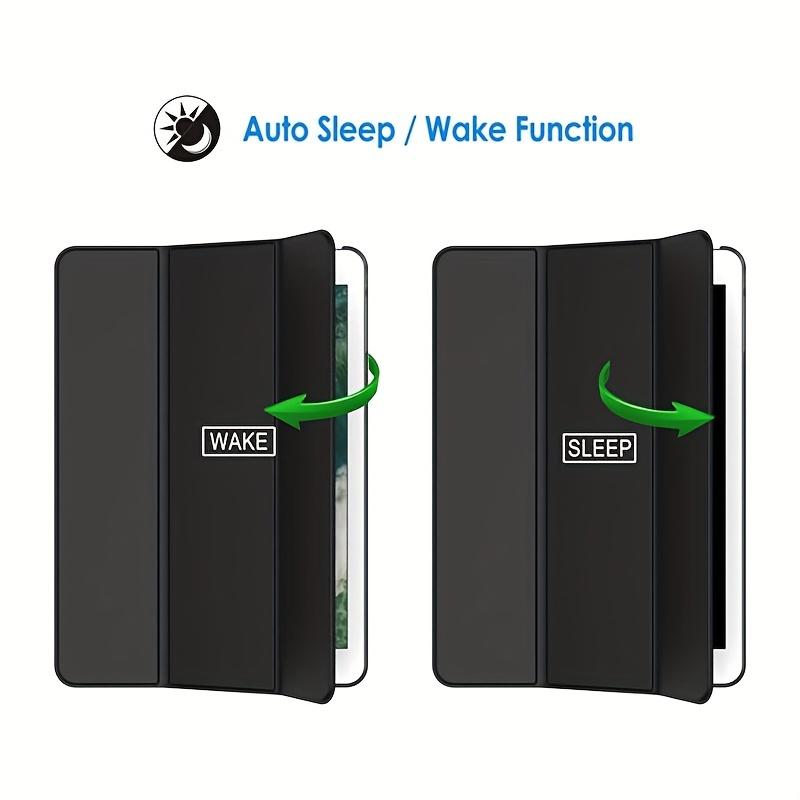 For IPad Air 5/4 (2022/2020 Models) With Pen Holder, Support For Second Pencil Charge, Slim Tablet Case With Soft TPU Back, Automatic Wake/sleep
