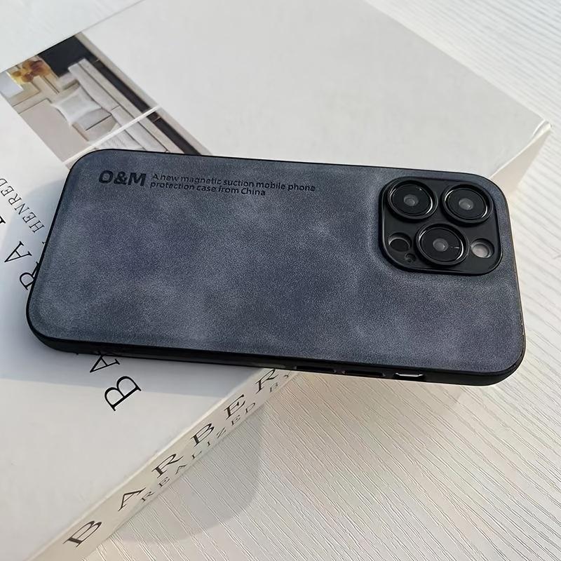 Luxury Artificial Sheepskin Leather Phone Case For iPhone 15 14 13 12 11 Pro Max Plus Men Women Silicone Bumper Shockproof Support Car Holder Cover