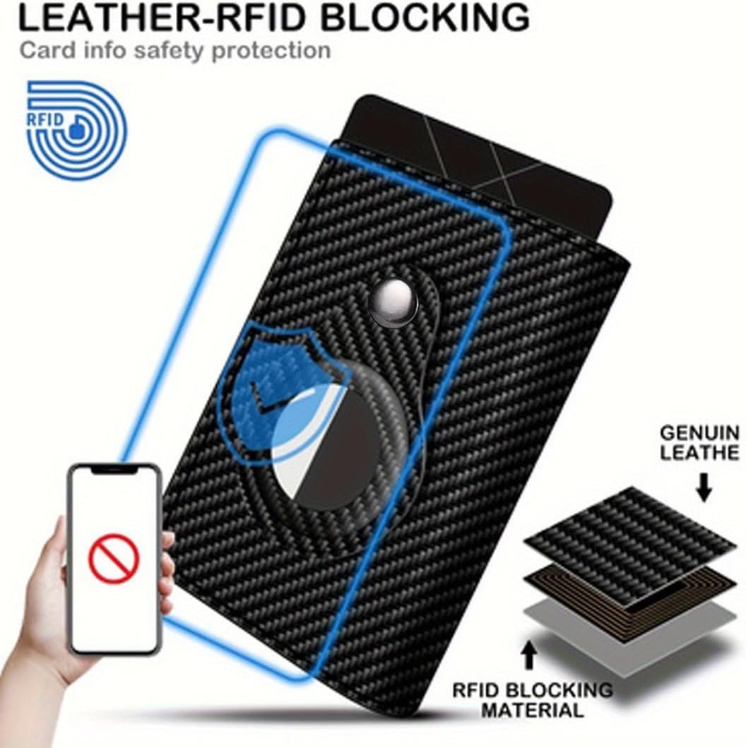 Phone Magsafe Wallet With Airtag Anti Loss Card Solt,Magnetic PU Leather Card Holder Stick on Phone or Phone Case for your iPhone 15/14/13/12/Pro/Plus/Pro Max Series