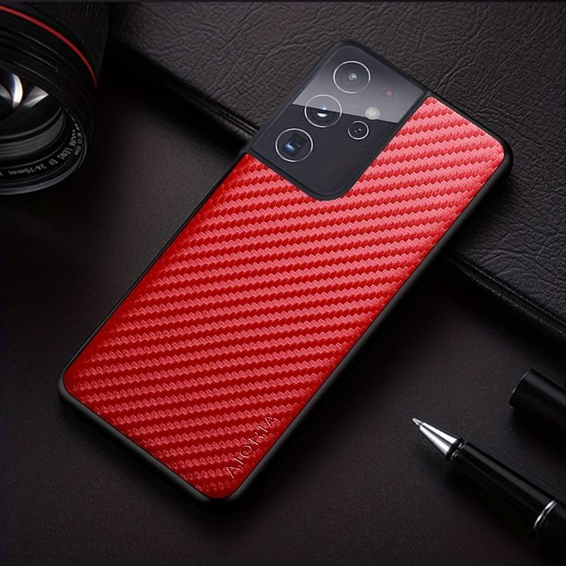 Carbon Fibre Shockproof Slim Case For Samsung Galaxy S23 S22 S21 FE Plus Ultra Non-Slip Full Body Protective Phone Case