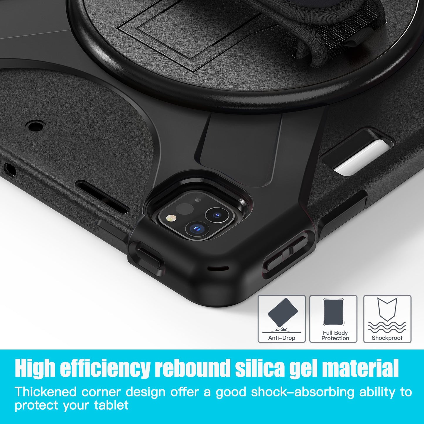 360 Degree Rotation Protective Case For IPad Pro 13 inch 2024 Released Tablet Case Shoulder Strap Exclusive