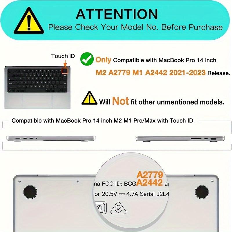 Sparkly Clear Glitter Star Case for MacBook Pro 13/14/16 - Fits 2022, 2021, 2020 Release with A2338, A2442, A2485 M2 M1 Chip - Glossy Hard Shell Cover in Black, Green, or Blue - Protects and Adds Style to Your Laptop