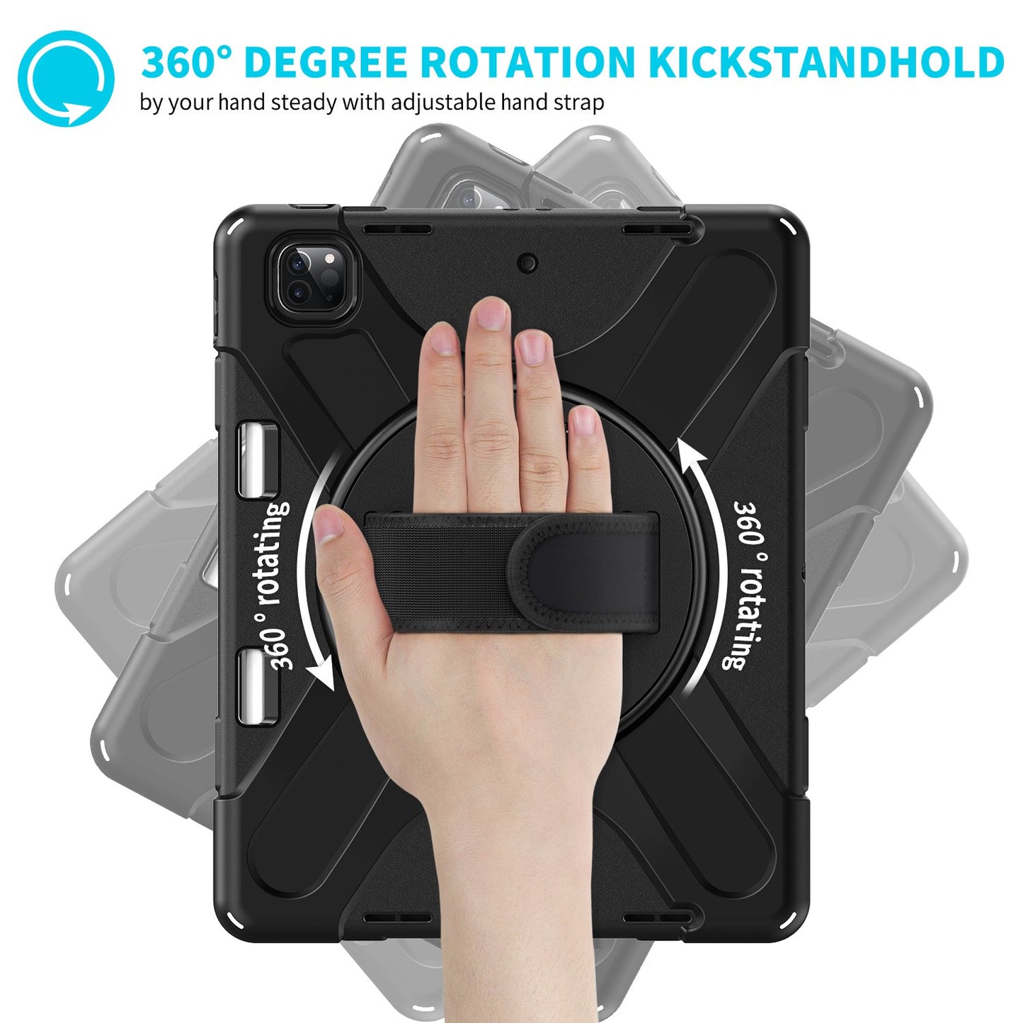 360 Degree Rotation Protective Case For IPad Pro 13 inch 2024 Released Tablet Case Shoulder Strap Exclusive