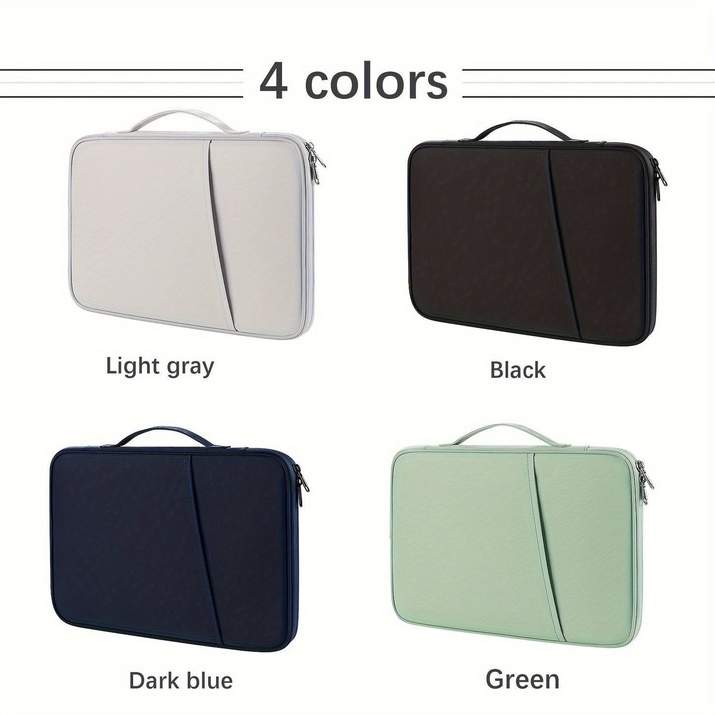 4-Piece Polyester Padfolio Set for iPad 27.43cm 27.94cm 32.77cm 33.02cm with Mouse Storage Bag, Mouse Pad, and Screen Cleaning Cloth