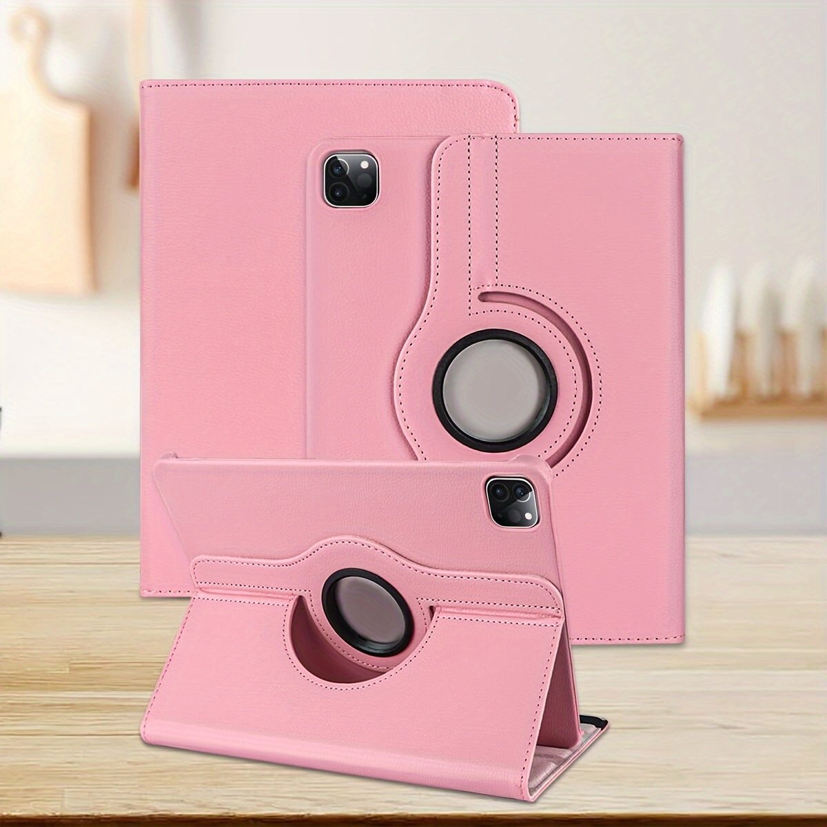 A Design Sense Can Be Rotated Lychee Pattern Solid Color, Magnetic Suction Wake Sleeping Standable Anti-fall Wear-resistant Seven Classic Colors Available New Flat Protective Cover, Suitable For Mini1/2/3/mini4/mini5/mini6/9.7/10.2/10.5/10.9/11/10