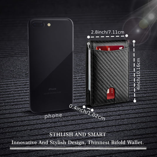 1pc Minimalist Men's Wallet, RFID Blocking Credit Card Holder, Slim Bifold Wallet, Ideal Gift For Men