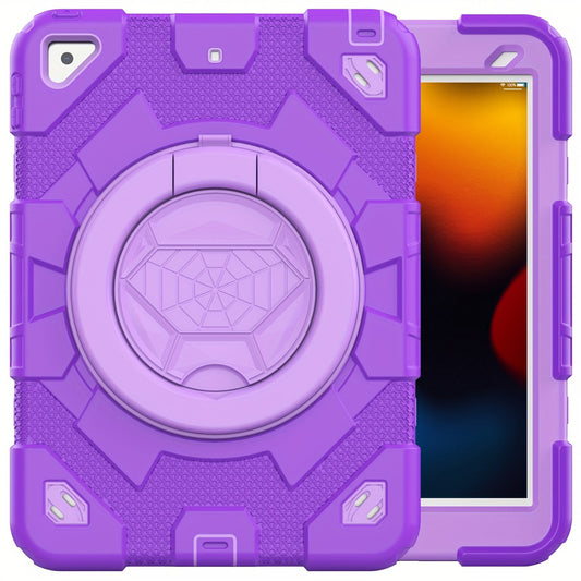 Case For IPad 9th 10.2inch Generation Case With Kickstand, Heavy Duty Shockproof Hybrid Three Layer Protective Cover For Ipad 9.7 Inch 8th 10.2inch Red-blue