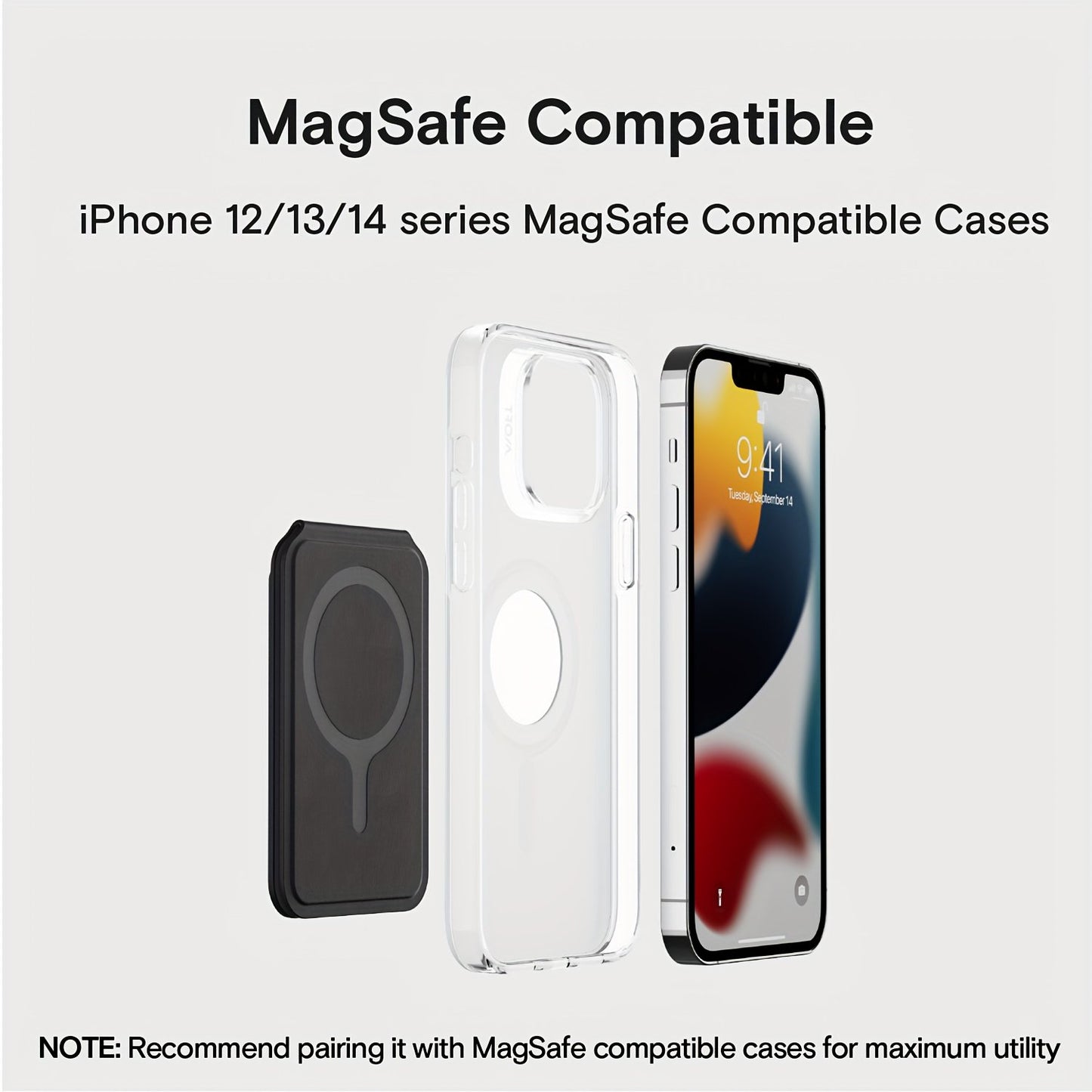MOFT MagSafe Flash Phone Wallet Stand for iPhone 14/13/12 Series - Adjustable, Ergonomic, Grip