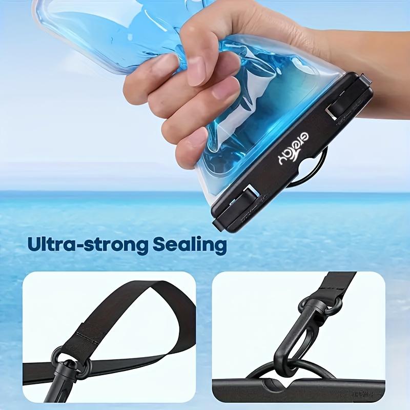 2pcs Waterproof Mobile Phone Case, Underwater Phone Pouch Cover - Easy Lock & Heavy Duty Dustproof Dry Bag, Compatible For 4-7 Inch IPhone 15 14 13 12 11 Pro Max/ Galaxy S22 Ultra S21 S20 A12 And Other Smartphones (Transparent)