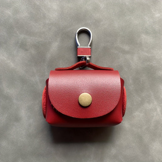 PU Faux Leather Storage Bag for Airpods - Protective Case for Earphones - Stylish and Durable