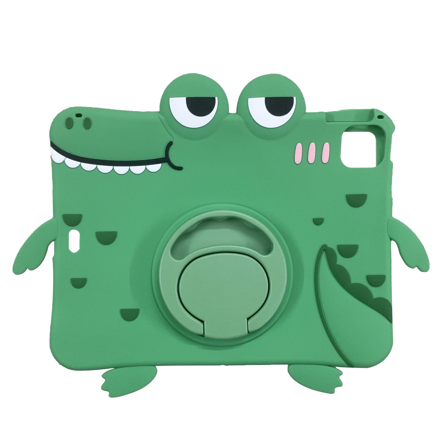 New Crocodile Suitable For Apple IPad 2022 Tablet 9 Protective Case 10.2 Inch 8th Generation 7 Case Seven Eight Protective 360 Degree Rotating Bracket Air4/5 Cute Pro11 Silicone Mini6 Tenth Generation